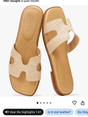 Project Cloud Woven Tan Slide Sandals with Comfort Footbed